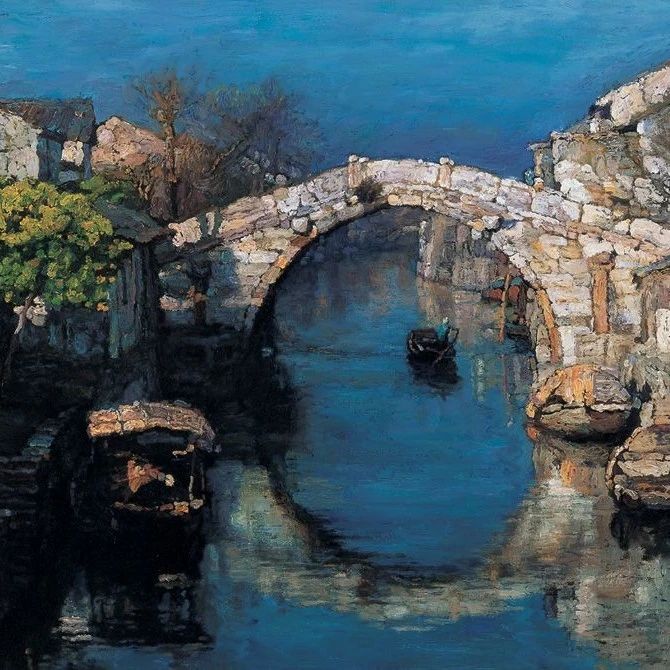 陈逸飞风景油画