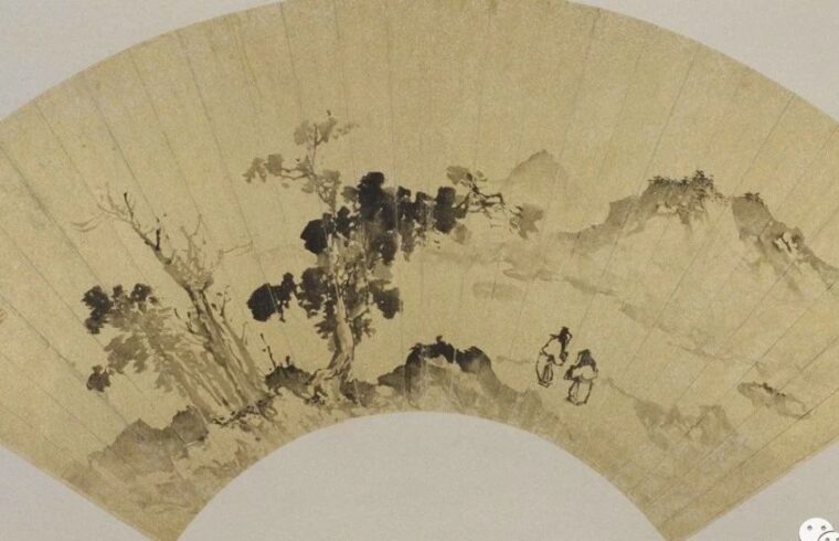 《山水图》扇页 蒋嵩（明） - 中国名画鉴赏语音讲解（二百八十六）