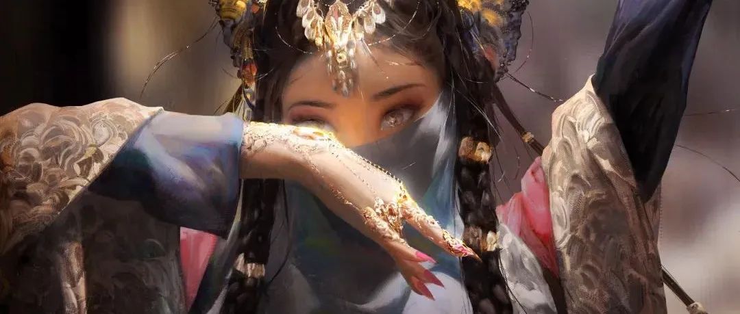 为中华之崛起而画画！大三就进网易，毕业于国美的猛男画出了流光溢彩的白！-D.ROCK