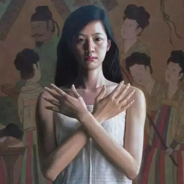 艺术家顾致农教授油画作品——古典美女人体油画