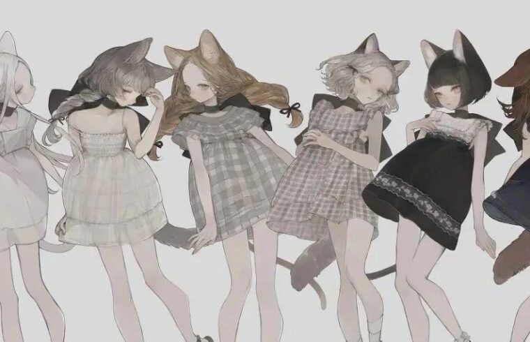 插画师ねこ助绘画作品