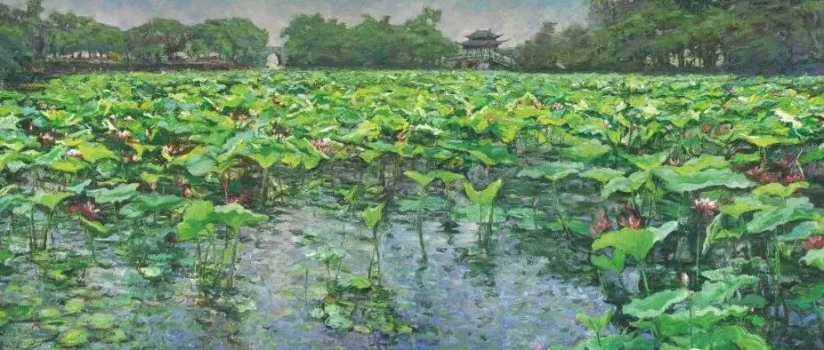 艺术作品分享 | 西湖十景：南屏晚钟、曲院风荷
