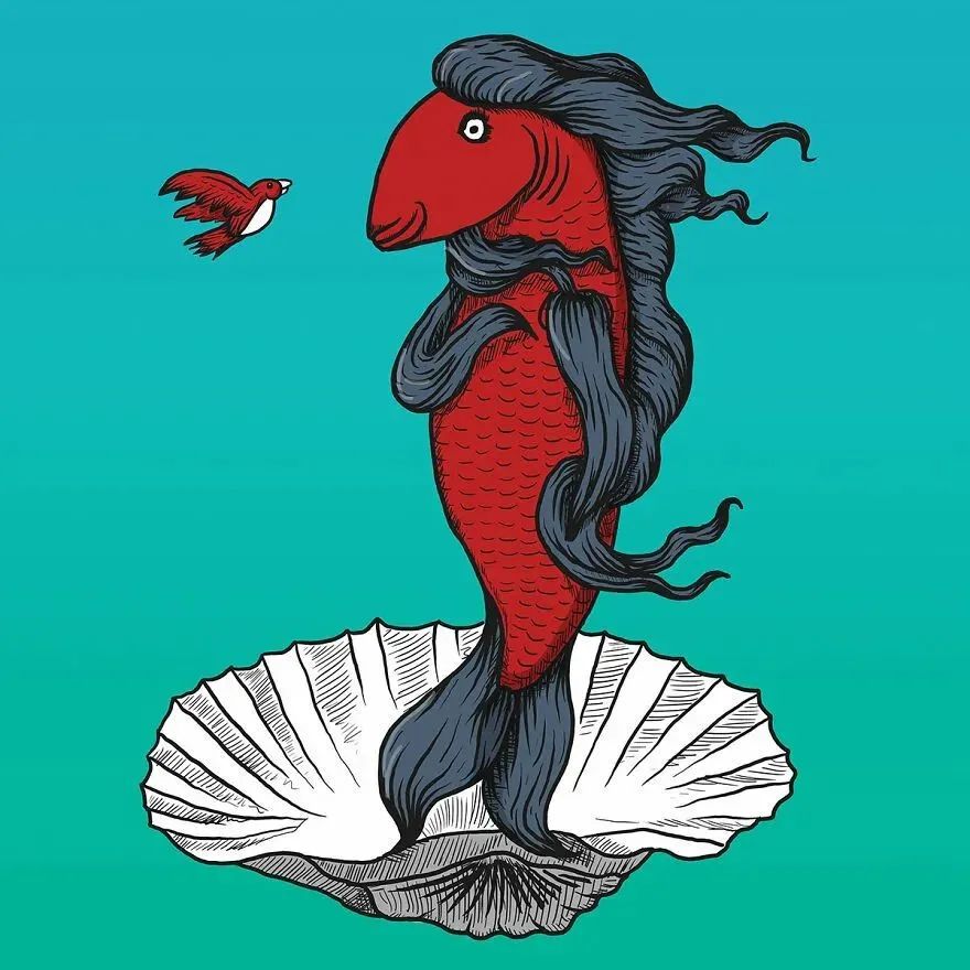 她把鱼儿都变成了人，画面一度失控，搞笑程度满分