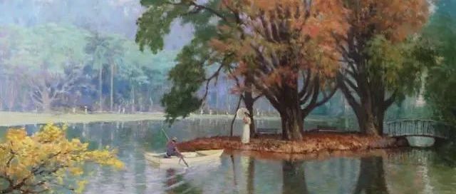 巴西画家Washington Maguetas的风景油画作品