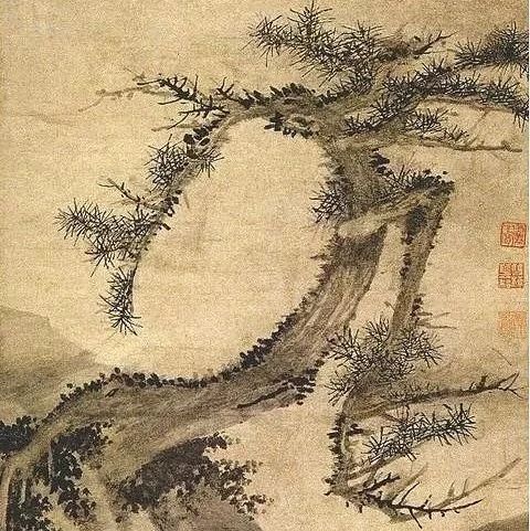 《松泉图》 吴镇（元） - 中国名画鉴赏语音讲解（一百四十）