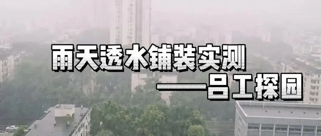 吕工带你看海绵│实地测评下雨天透水铺装到底有没有用？