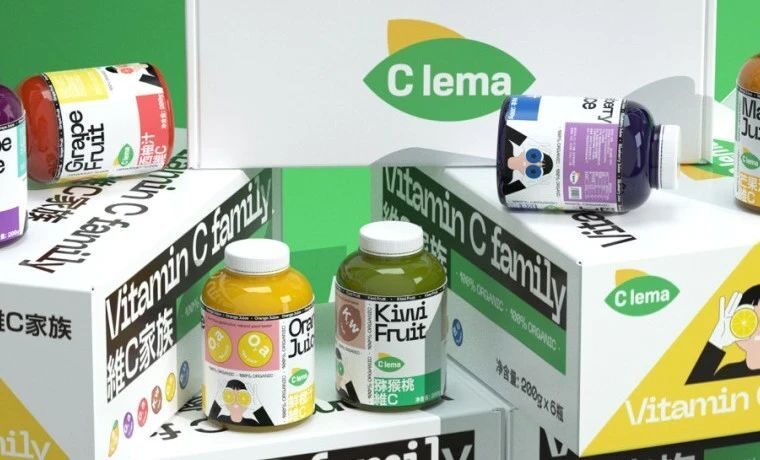 包装设计 | 极具冲击力的维C家族系列包装