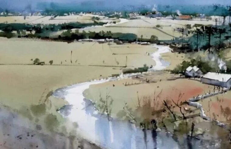 漫步小镇风光 | 巴西画家安东尼奥·贾科明风景水彩画作品欣赏