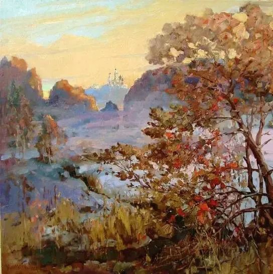 俄罗斯画家米沙金的风景油画，美的不要不要的