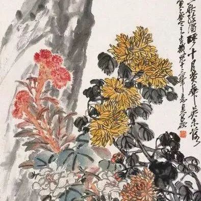 吴昌硕作画，处处都是书法