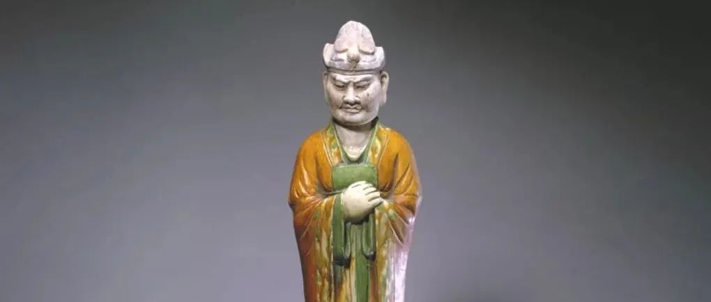 《三彩武官俑》唐 中国- 雕塑作品欣赏（四百零二）