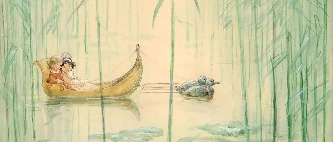 罗伯特-霍格菲特，滑稽、童话般的水彩画。