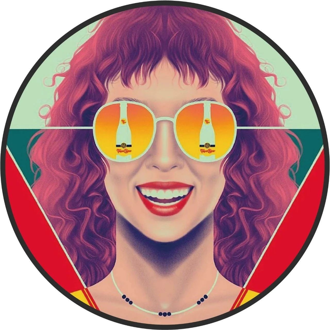 插画丨华丽大胆的色彩，丰富的几何形状，独特而引人注目的人物肖像