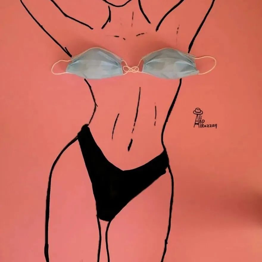 “偷懒”的插画家，东西只画一半，剩下的交给缘分去完成