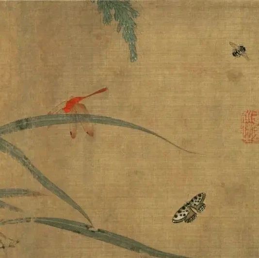 宋 吴炳《嘉禾草虫图页》雅赏