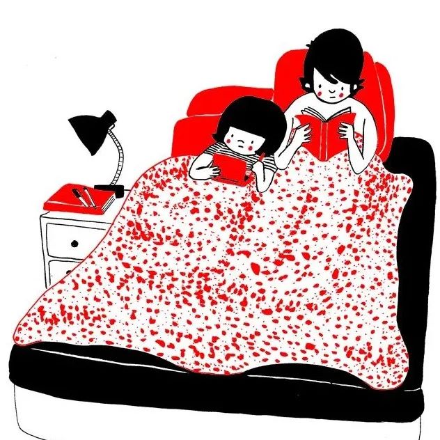 艺术家用13组红黑漫画，记录普通情侣的生活，甜腻极了