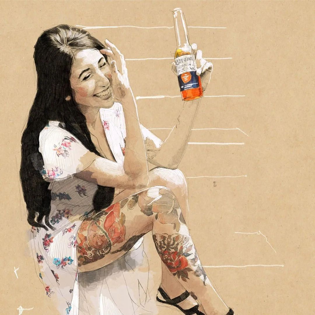 Tito Merello Vilar女孩人物绘画作品欣赏