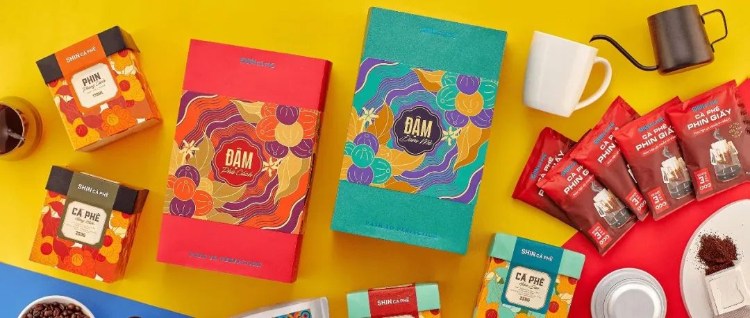 越南包装｜ĐẬM 咖啡礼品套装包装设计