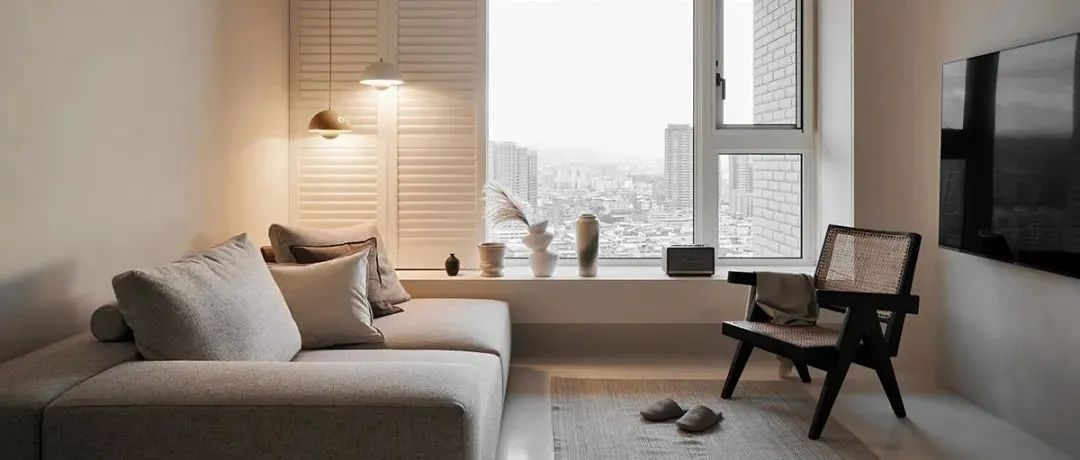 86平婚房装修设计,别具的高级感盐系风!浅色系+弧形线,艺术范十足!