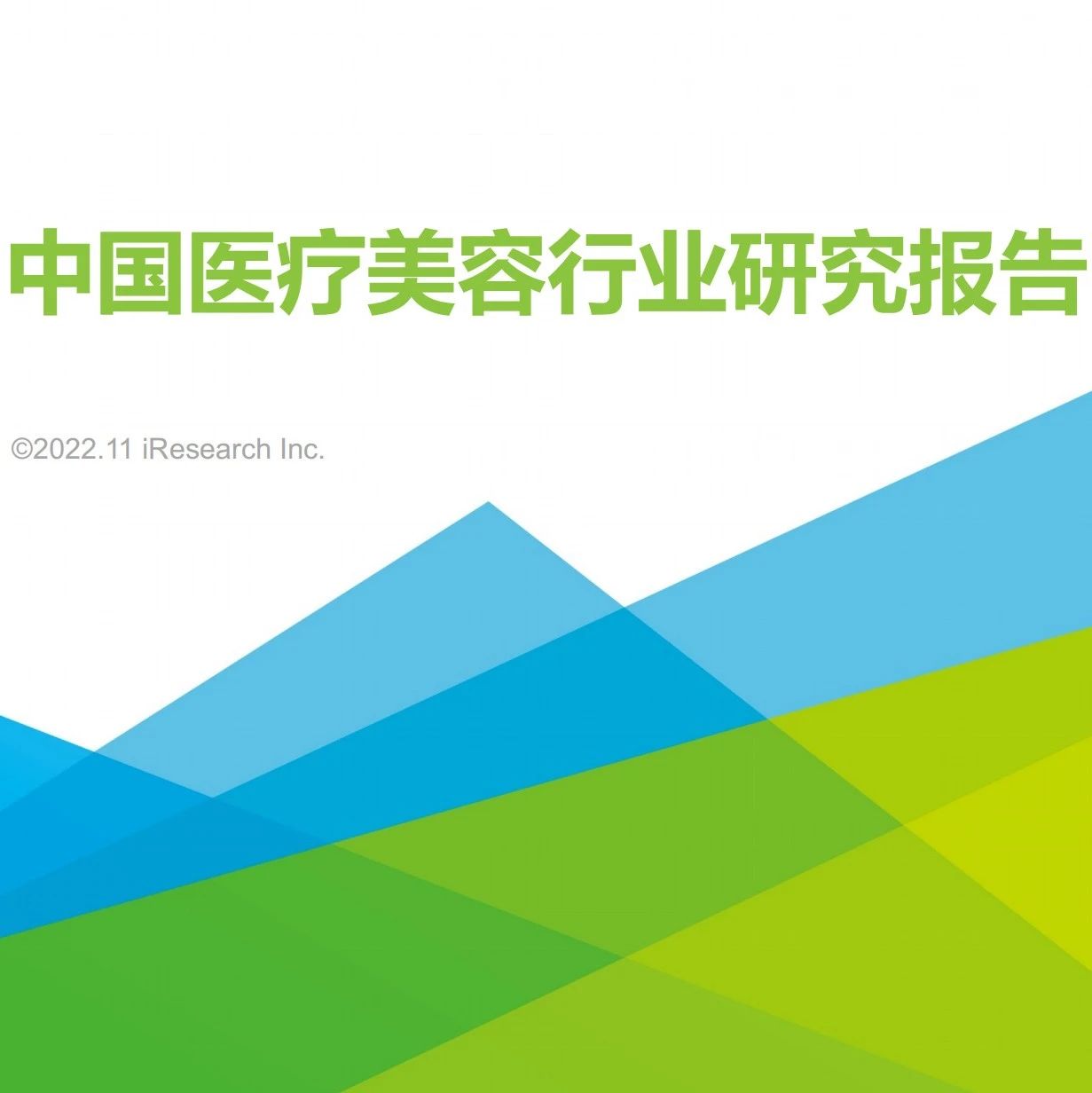 2022年中国医疗美容行业研究报告