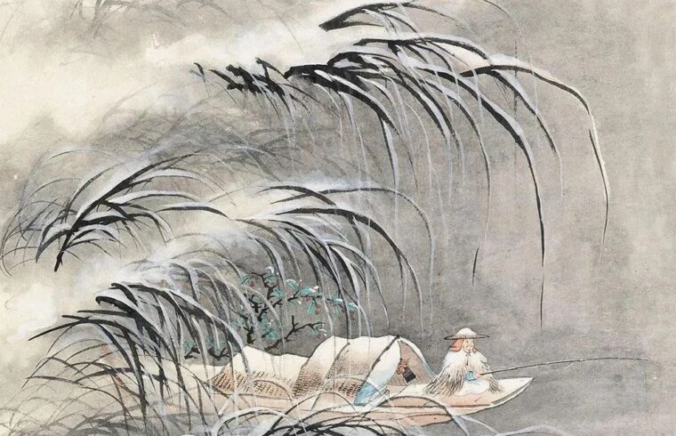 他的国画冬景山水，别具一格！
