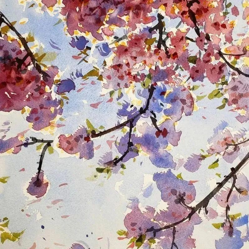 这位华人艺术家的水彩画作品，太精彩了