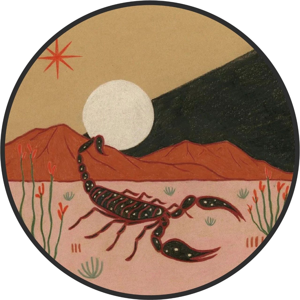 插画丨自然与几何组合，复古又经典的配色，每幅图都带着艺术家的思考