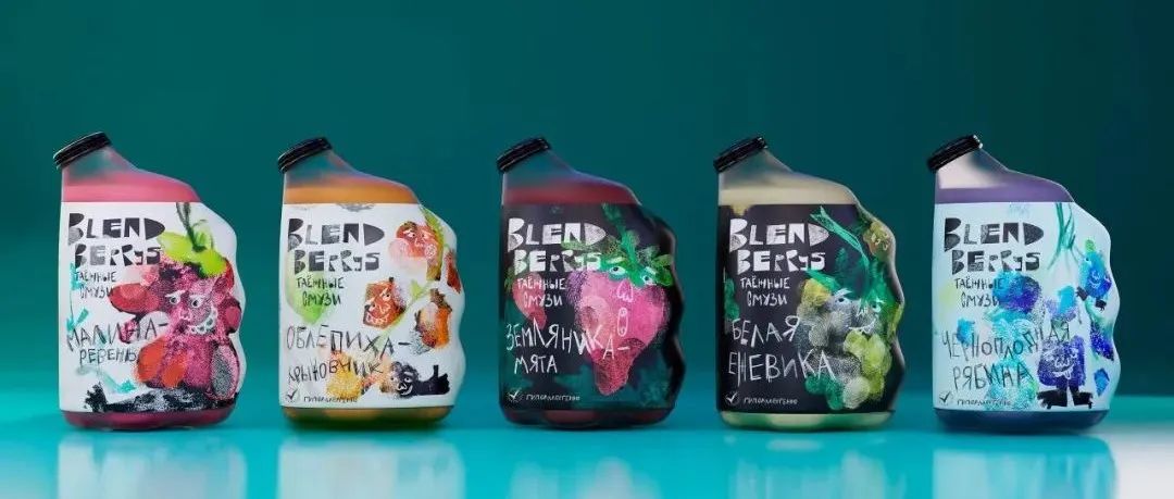 俄罗斯包装｜blendberrys 低过敏性冰沙系列包装