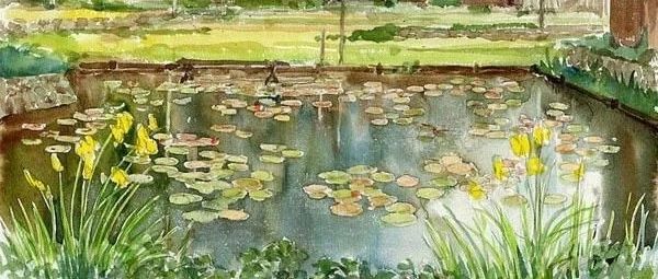 ​唯美小清新插画，水彩风景