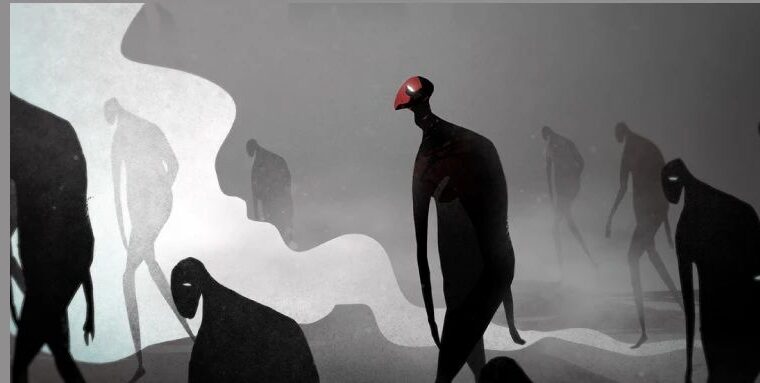 立陶宛插画师Roberta Railaitė，埋藏在焦虑的头脑