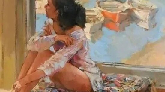 画室里的女子 | 英国艺术家保罗赫德利印象派人物色粉画专辑