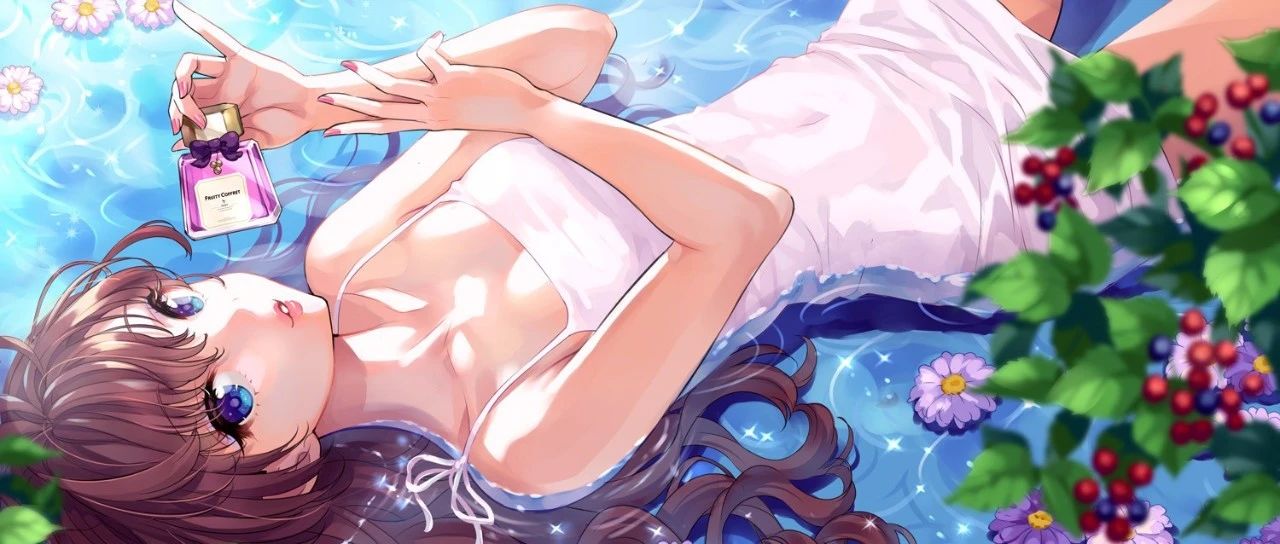 甜美可爱的美少女插画，充满青春活力的同时又很有仙气
