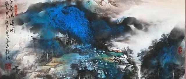 ​丁亚忠国画山水作品