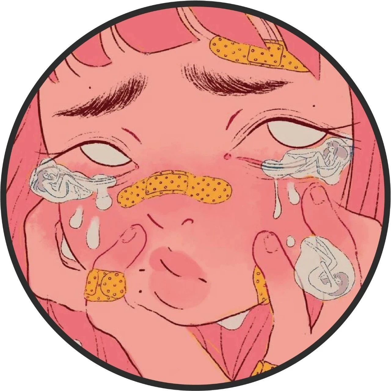 插画丨甜丧风少女插画，把高饱和色彩拿捏到位，就是绝色美少女了！