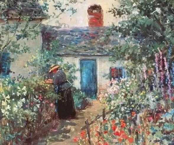 静美时光午后的花园 | 美国印象派画家格雷夫斯油画作品欣赏