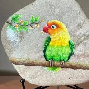 一组惟妙惟肖的石头画！