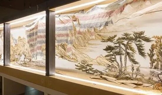 用垃圾创造的中国山水画