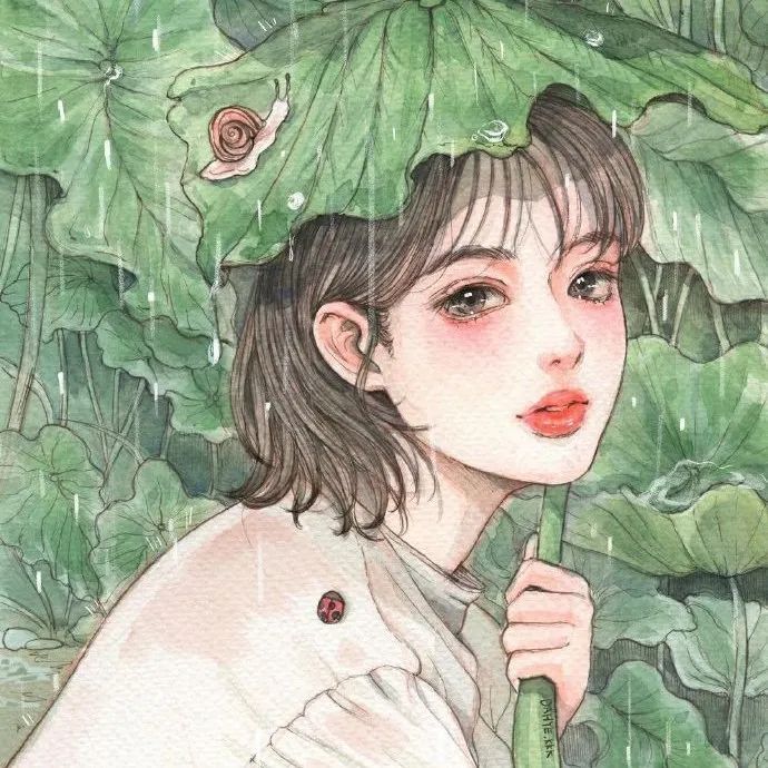 一组水彩少女dahye绘画作品欣赏