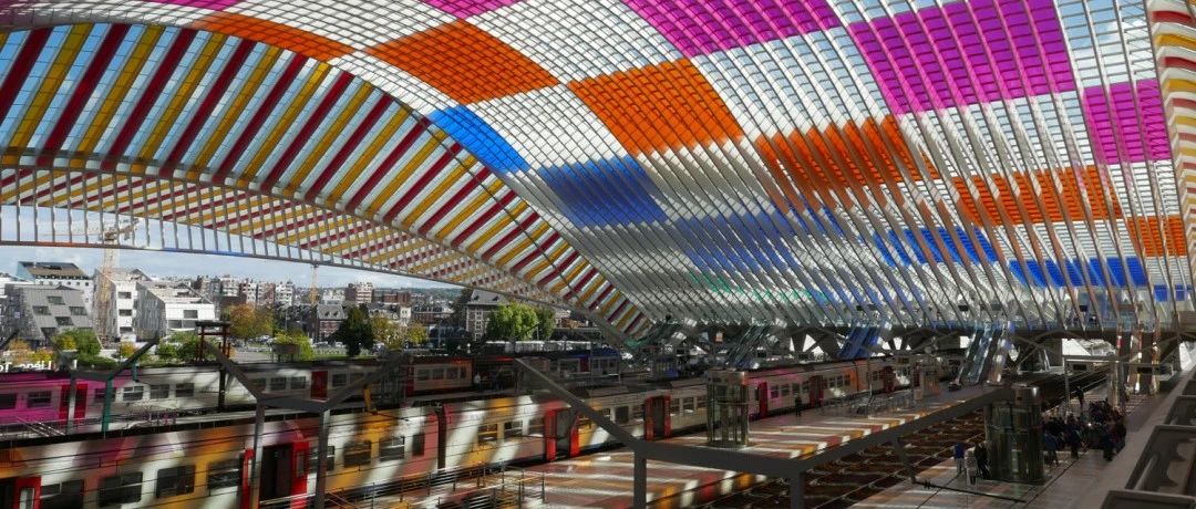 正在展出 | 丹尼尔·布伦 (Daniel Buren) 大型委托创作 | 比利时列日-吉耶曼火车站