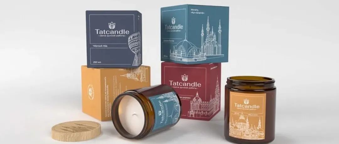 俄罗斯包装｜Tatcandle 纪念品蜡烛标志及包装
