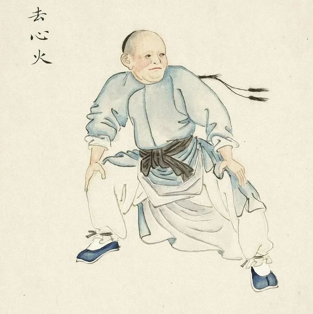 品画｜清代《达摩易筋八段锦》：赏此画，可健身！