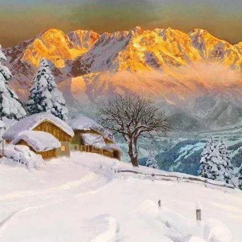 大美雪景，日照金山！