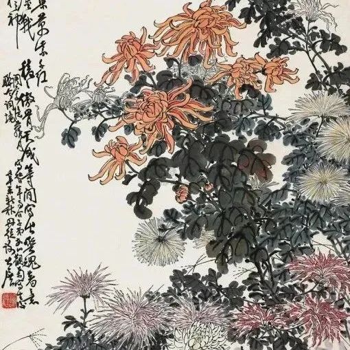 晚秋，人共菊花同醉