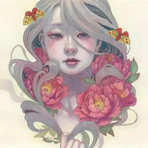 日本插画艺术家 平野実穂美女人物绘画作品