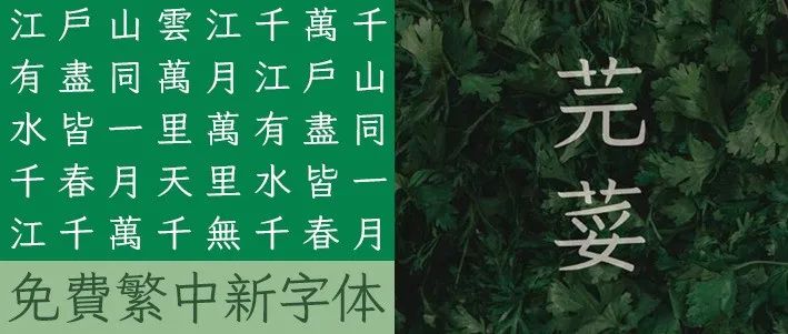 芫荽繁中新字体｜台湾第一套开源硬笔楷书字型