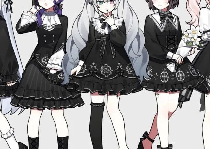 插画教程｜和服、洛丽塔，你喜欢哪一款？动漫角色服装设计参考！
