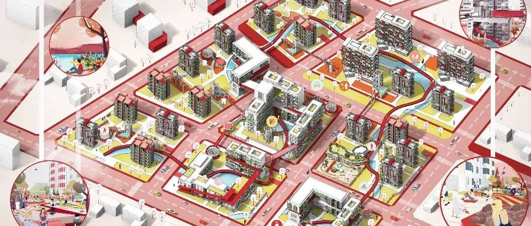 河大建筑系四年级建筑课设作品丨雄安居住区规划设计