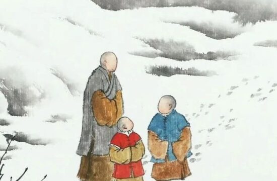 十副禅意对联，十幅禅意雪景