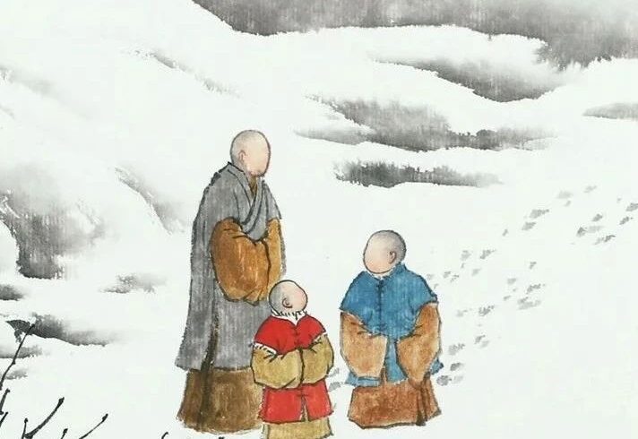 十副禅意对联，十幅禅意雪景