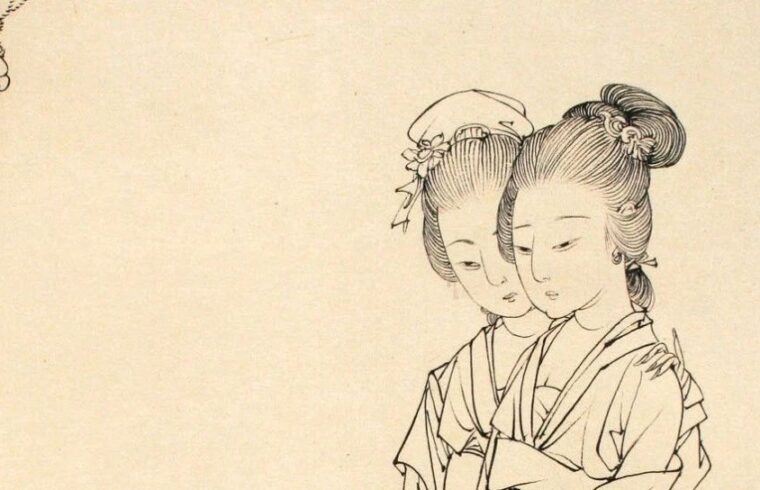 蔡岚白描欣赏 ​​​